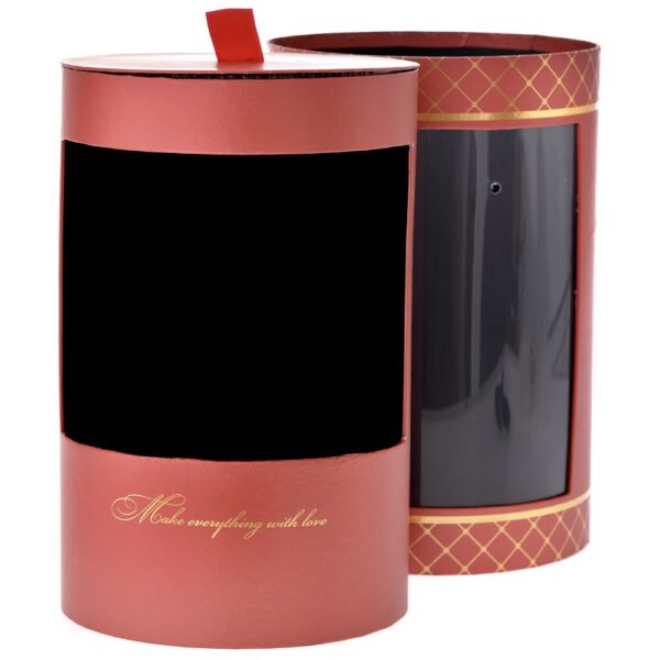 ΚΟΚΚΙΝΟ ΧΑΡΤΙΝΟ ΚΟΥΤΙ ΣΤΡΟΓΓ. ΜΕ ΠΑΡΑΘΥΡΟ Φ20Χ31ΕΚ