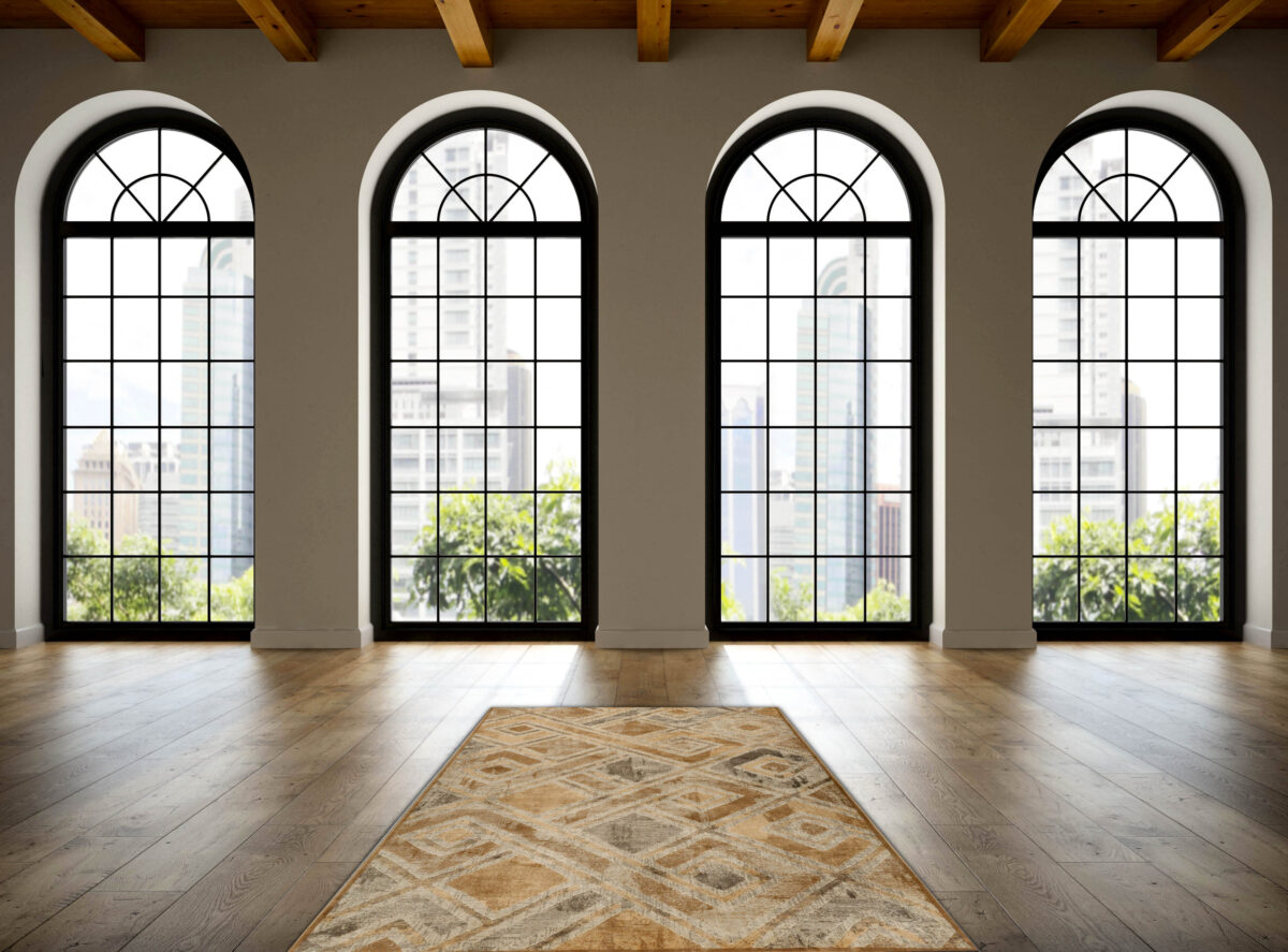 Empty loft room with arc windows 3D rendering 3 ΧΑΛΙ SAPHIRE 150/493550 - 200X290  NewPlan - Image 3