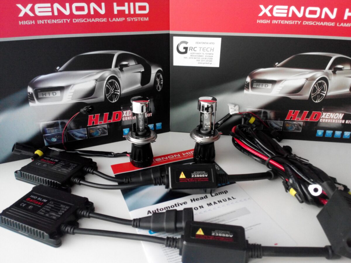 GRC XENON SLIM Η4 H/L ΚΙΤ(H4 H/L Moving) Δύο σκάλες Με κινούμενη λάμπα για μικρή και μεγάλη σκάλα GRC XENON SLIM Η4 H/L ΚΙΤ(H4 H/L Moving) Δύο σκάλες Με κινούμενη λάμπα για μικρή και μεγάλη σκάλα