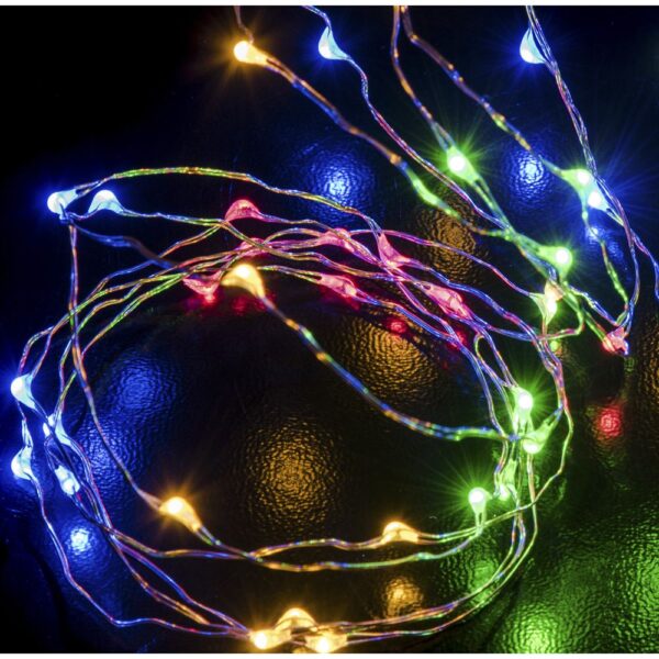50 MICROLED ΣΥΡΜΑ ΜΠΑΤΑΡΙΑΣ ΑΣΗΜΙ ΠΟΛΥΧΡΩΜΑ ΣΤΑΘΕΡΟ 2.5ΜΕΤΡΑ