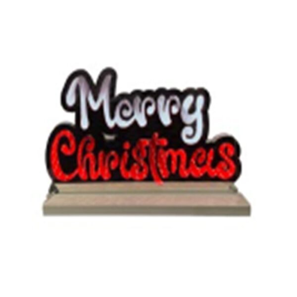 INFINITY ΦΩΤΙΖΟΜΕΝΟ MERRY CHRISTMAS 32Χ21ΕΚ ΔΙΠΛΗΣ ΟΨΗΣ  ΣΕ ΞΥΛΙΝΗ ΒΑΣΗ