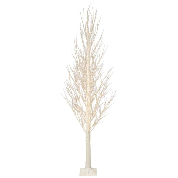 ΛΕΥΚΟ ΦΩΤΙΖΟΜΕΝΟ ΔΕΝΤΡΟ 150EK ΜΕ 750 LED ΛΑΜΠΑΚΙΑ ΘΕΡΜΟ ΛΕΥΚΟ ΣΕ ΛΕΥΚΗ ΜΕΤΑΛΛΙΚΗ ΒΑΣΗ 22X22EK