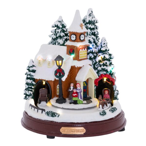 ΠΕΡΙΣΤΡΕΦΟΜΕΝΟ ΣΚΗΝΙΚΟ ΕΚΚΛΗΣΙΑ ΜΕ ΜΟΥΣΙΚΗ ΚΑΙ ΦΩΣ 20Χ20Χ22ΕΚ ΜΠΑΤΑΡΙΑΣ