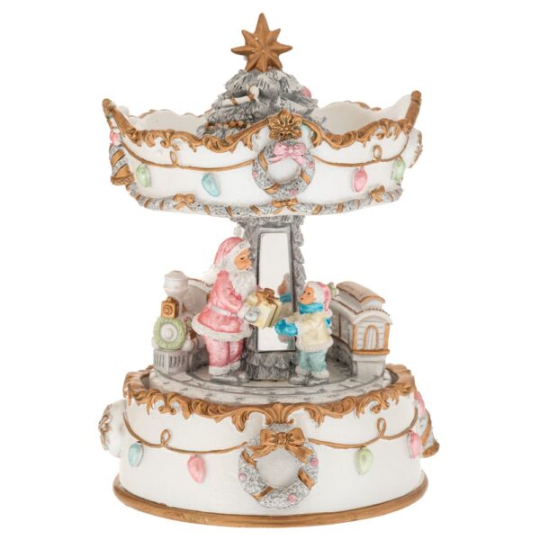 ΛΕΥΚΟ  ΧΡΥΣΟ ΚΟΥΡΔΙΣΤΟ ΠΕΡΙΣΤΡΕΦΟΜΕΝΟ ΚΑΡΟΥΖΕΛ ΜΕ ΤΡΕΝΑΚΙ ΚΑΙ ΑΓΙΟ ΒΑΣΙΛΗ ΜΕ ΜΟΥΣΙΚΗ 11