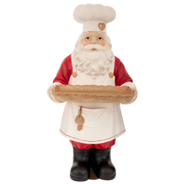 ΚΟΚΚΙΝΗ ΠΟΛΥΡΕΖΙΝ ΦΙΓΟΥΡΑ ΑΓΙΟΥ ΒΑΣΙΛΗ ΜΕ ΔΙΣΚΟ ΣΤΑ ΧΕΡΙΑ 40Χ38