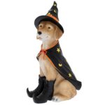 ΜΑΥΡΗ ΜΠΕΖ  ΠΟΛΥΡΕΖΙΝ ΦΙΓΟΥΡΑ ΣΚΥΛΟΥ HALLOWEEN  18Χ25Χ47ΕΚ