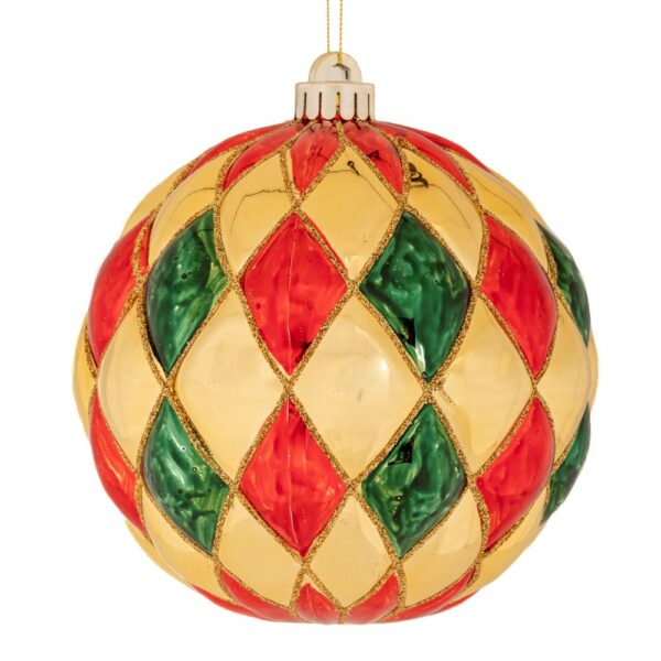 ΚΟΚΚΙΝΗ ΠΡΑΣΙΝΗ ΓΥΑΛΙΣΤΕΡΗ ΠΛΑΣΤΙΚΗ ΜΠΑΛΑ ΜΕ ΣΧΕΔΙΟ 15ΕΚ