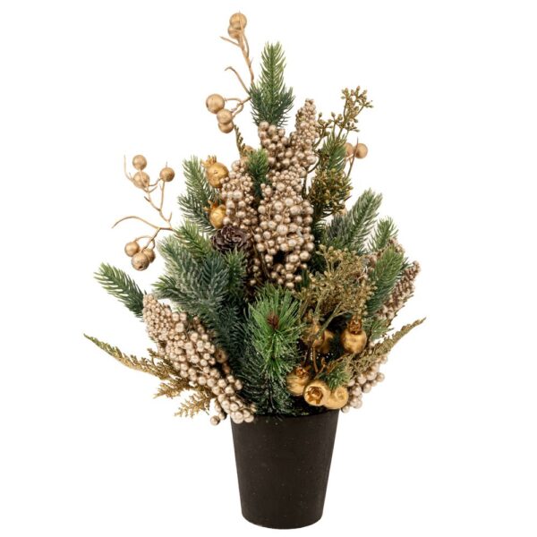 ΠΡΑΣΙΝΟ ΔΕΝΤΡΟ ME ΣΑΜΠΑΝΙ BERRIES ΚΑΙ  ΚΟΥΚΟΥΝΑΡΙΑ ΣΕ ΠΛΑΣΤΙΚΗ ΓΛΑΣΤΡΑ 43ΕΚ