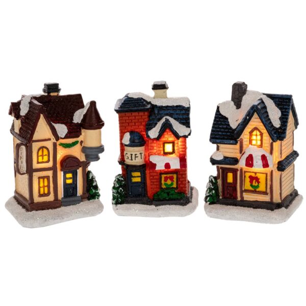 ΣΕΤ 3 ΣΠΙΤΑΚΙΑ ΜΕ LED ΦΩΣ 5Χ5Χ8ΕΚ ΜΠΑΤΑΡΙΑΣ