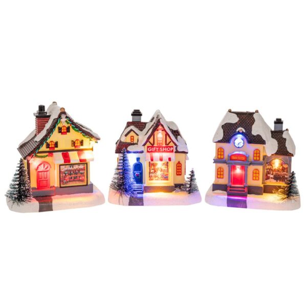 ΣΕΤ 3 ΣΠΙΤΑΚΙΑ ΜΕ LED ΦΩΣ 10Χ7Χ10ΕΚ ΜΠΑΤΑΡΙΑΣ