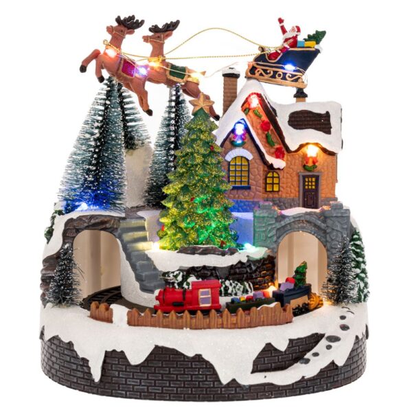 ΦΩΤΙΖΟΜΕΝΟ ΧΩΡΙΟ ΜΕ ΤΡΕΝΟ ΠΟΥ ΚΙΝΕΙΤΑΙ 15Χ14Χ17