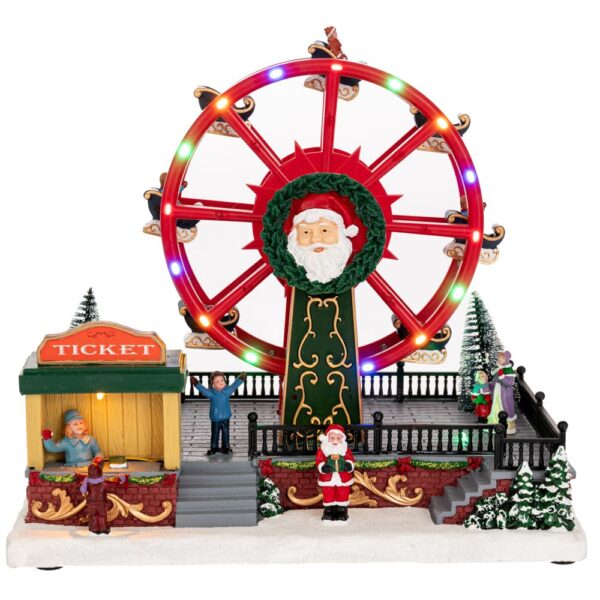 ΧΡΙΣΤΟΥΓΕΝΝΙΑΤΙΚΟ ΣΚΗΝΙΚΟ ΜΕ ΡΟΔΑ ΛΟΥΝΑ ΠΑΡΚ ΜΕ ΦΩΣ ΚΑΙ ΚΙΝΗΣΗ 32Χ21Χ30ΕΚ ΡΕΥΜΑΤΟΣ