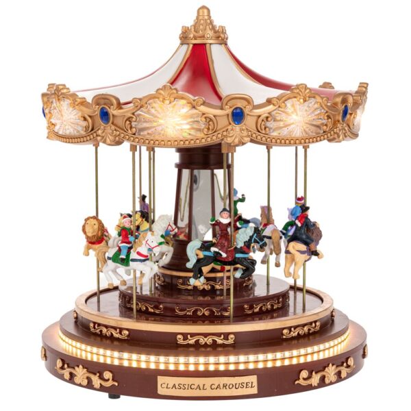 ΧΡΙΣΤΟΥΓΕΝΝΙΑΤΙΚΟ ΚΑΡΟΥΖΕΛ ΜΕ ΦΩΣ ΚΑΙ ΚΙΝΗΣΗ 30X30X33EK ΡΕΥΜΑΤΟΣ