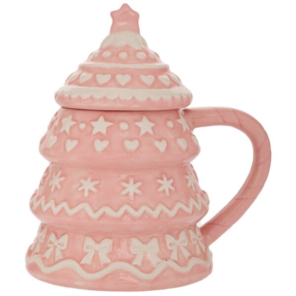 ΡΟΖ ΚΕΡΑΜΙΚΗ ΚΟΥΠΑ ΜΕ ΚΑΠΑΚΙ ΣΕ ΣΧΗΜΑ ΕΛΑΤΟ 13Χ10Χ16ΕΚ