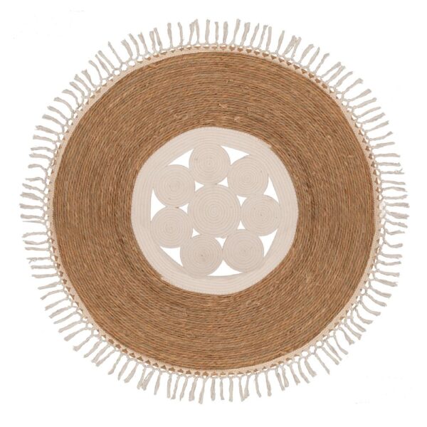 ΧΑΛΙ 100ΕΚ ΣΤΡΟΓΓΥΛΟ ΓΙΟΥΤΑ NATURAL-ΜΠΕΖ ΜΕ ΚΡΟΣΙΑ