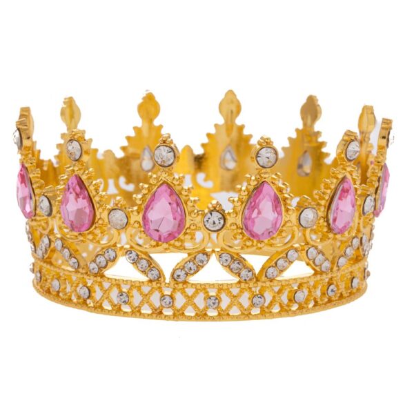 ΧΡΥΣΗ ΜΕΤΑΛΛΙΚΗ ΚΟΡΩΝΑ ΜΕ ΡΟΖ ΠΕΤΡΕΣ Φ9Χ4