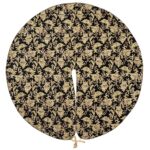 ΠΟΔΙΑ ΔΕΝΤΡΟΥ LUXURY ROSE  DF LONETA FOIL 120cmΦ ΜΑΥΡΟ ΧΡΥΣΟ
