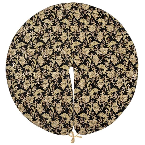 ΠΟΔΙΑ ΔΕΝΤΡΟΥ LUXURY ROSE  DF LONETA FOIL 120cmΦ ΜΑΥΡΟ ΧΡΥΣΟ