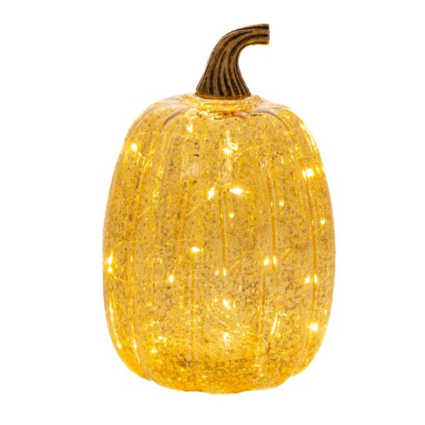 ΧΡΥΣΗ ΓΥΑΛΙΝΗ ΦΩΤΙΖΟΜΕΝΗ ΚΟΛΟΚΥΘΑ Φ14x21ΕΚ ΜΠΑΤΑΡΙΑΣ