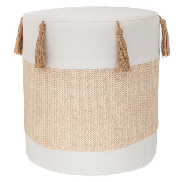 ΣΚΑΜΠΟ ΥΦΑΣΜΑΤΙΝΟ ΛΕΥΚΟ ΚΡΕΜ ΜΕ ΦΟΥΝΤΑΚΙΑ Φ34Χ37ΕΚ