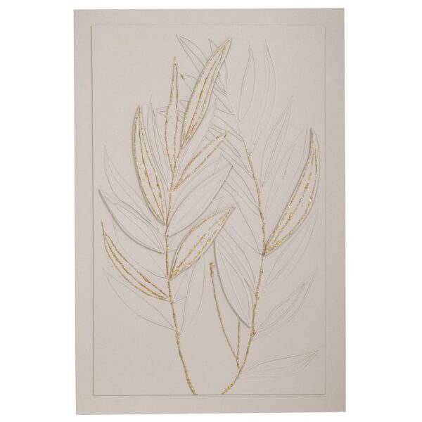 ΚΡΕΜ ΑΝΑΓΛΥΦΟΣ ΠΙΝΑΚΑΣ LEAVES 80Χ120ΕΚ