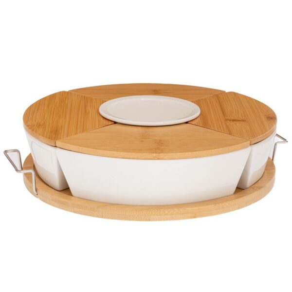 ΛΕΥΚΗ ΚΕΡΑΜΙΚΗ ΟΡΝΤΕΒΙΕΡΑ ΜΕ BAMBOO ΒΑΣΗ AND ΚΑΠΑΚΙΑ Φ32 28