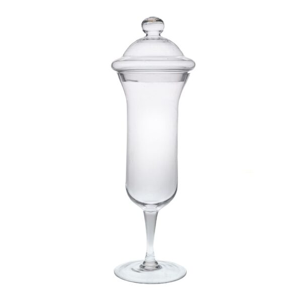 ΔΙΑΦΑΝΟ ΓΥΑΛΙΝΟ ΒΑΖΟ ΜΕ ΠΟΔΙ AND ΚΑΠΑΚΙ Φ19Χ55ΕΚ