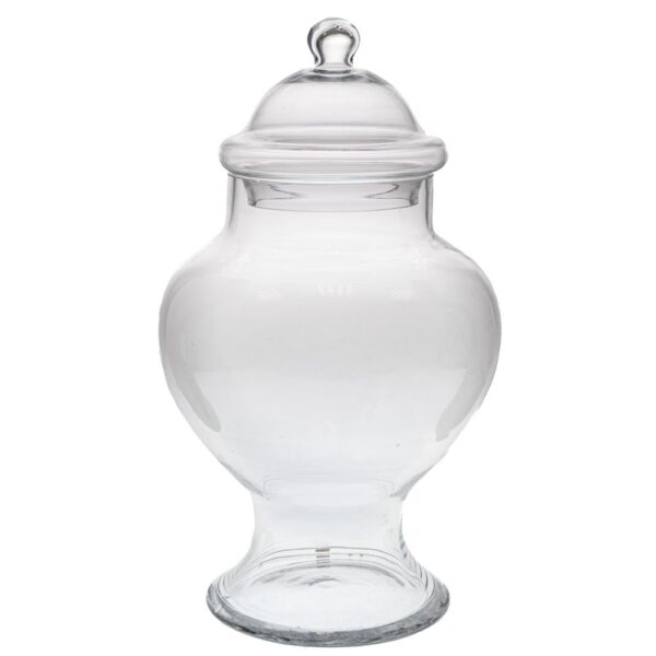 ΔΙΑΦΑΝΟ ΓΥΑΛΙΝΟ ΒΑΖΟ ΜΕ ΠΟΔΙ AND ΚΑΠΑΚΙ Φ14Χ22 42ΕΚ