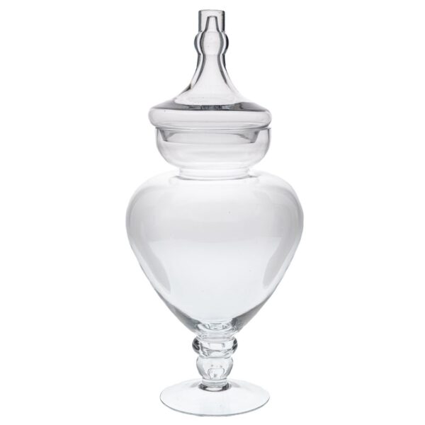 ΔΙΑΦΑΝΟ ΓΥΑΛΙΝΟ ΒΑΖΟ ΜΕ ΠΟΔΙ AND ΚΑΠΑΚΙ Φ22Χ55ΕΚ
