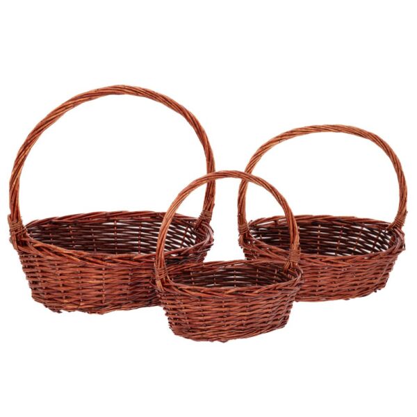 ΣΕΤ 3 ΚΑΦΕ ΟΒΑΛ ΚΑΛΑΘΙΑ ΜΕ ΧΕΡΟΥΛΙ 38Χ30Χ35 33Χ25Χ30 28Χ20Χ25ΕΚ