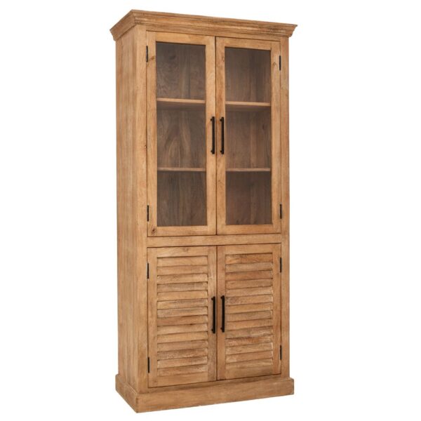 ΡΑΦΙΕΡΑ ΔΙΠΛΗ ΣΕ ΦΥΣΙΚΟ ΧΡΩΜΑ ΑΠΟ ΞΥΛΟ MANGO 88Χ46Χ198ΕΚ