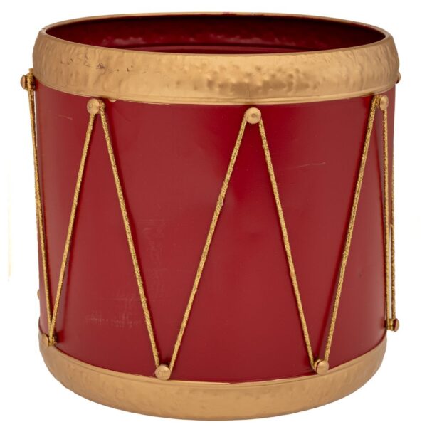 ΚΟΚΚΙΝΟ ΜΕΤΑΛΛΙΚΟ ΚΑΣΠΩ ME ΣΧΕΔΙΟ ΤΥΜΠΑΝΟ Φ24.5Χ22ΕΚ