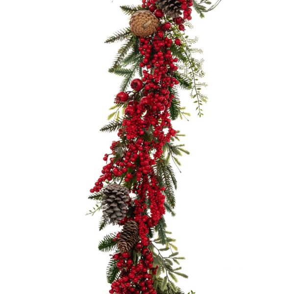 ΠΡΑΣΙΝΗ ΓΙΡΛΑΝΤΑ ΜΕ ΚΟΚΚΙΝΑ BERRIES KAI ΚΟΥΚΟΥΝΑΡΙΑ 180ΕΚ