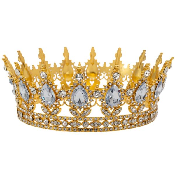 ΧΡΥΣΗ ΜΕΤΑΛΛΙΚΗ ΚΟΡΩΝΑ ΜΕ ΔΙΑΦΑΝΕΣ ΠΕΤΡΕΣ Φ14Χ6ΕΚ