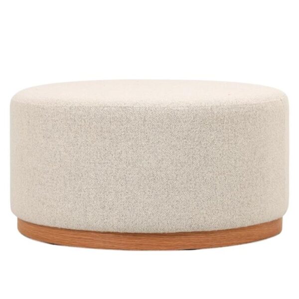 ΣΚΑΜΠΟ ΣΤΡΟΓΓΥΛΟ ΜΕ ΚΡΕΜ ΜΠΟΥΚΛΕ ΥΦΑΣΜΑ AND ΚΑΦΕ ΞΥΛΙΝΗ ΒΑΣΗ 80Χ80Χ41ΕΚ