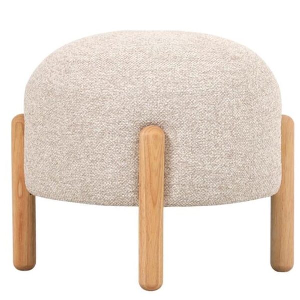 ΣΚΑΜΠΟ ΣΤΡΟΓΓΥΛΟ ΜΕ ΚΡΕΜ ΜΠΟΥΚΛΕ ΥΦΑΣΜΑ AND ΚΑΦΕ ΞΥΛΙΝΑ ΠΟΔΙΑ 45Χ45Χ36ΕΚ