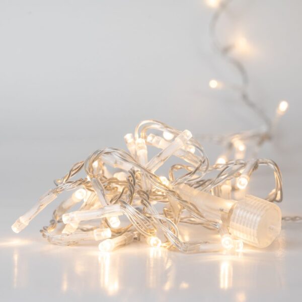 200 LED ΔΙΑΦΑΝΟ ΛΕΥΚΟ ΕΠΕΚΤΕΙΝΟΜΕΝΟ ΣΤΑΘΕΡΟ 10ΜΕΤΡΑ ΕΣΩΤ AND ΕΞΩΤ ΧΩΡΟΥ 5mm