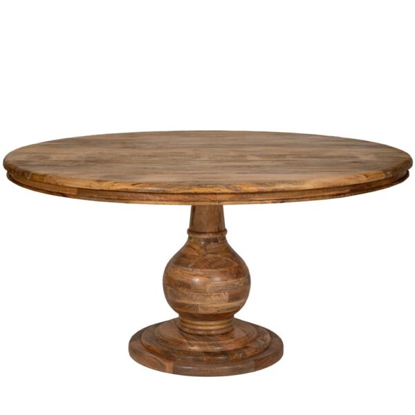 ΤΡΑΠΕΖΙ ΡΟΤΟΝΤΑ 152x152x78EK ΚΑΦΕ ΞΥΛΙΝΟ ΣΤΡΟΓΓΥΛΟ