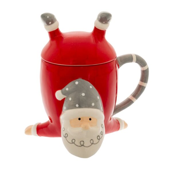 ΚΟΚΚΙΝΗ ΚΕΡΑΜΙΚΗ ΚΟΥΠΑ ΜΕ ΚΑΠΑΚΙ ΣΕ ΣΧΗΜΑ ΑΝΑΠΟΔΟΥ ΑΓΙΟΥ ΒΑΣΙΛΗ 16Χ12Χ17ΕΚ