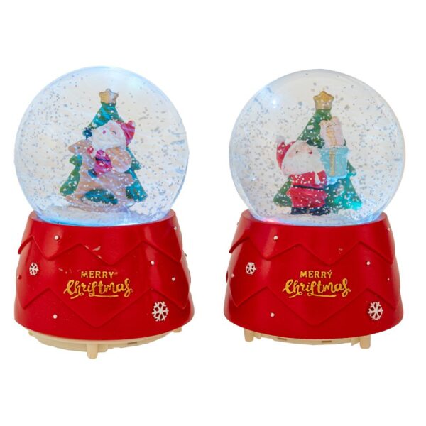 ΚΟΚΚΙΝΗ ΠΟΛΥΡΕΖΙΝ ΦΩΤΙΖΟΜΕΝΗ ΝΕΡΟΜΠΑΛΑ ΜΕ ΑΓΙΟ ΒΑΣΙΛΗ ΚΑΙ ΜΟΥΣΙΚΗ 2 ΣΧΕΔΙΑ