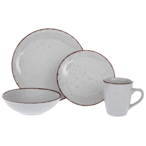 ΣΕΤ 16 ΓΚΡΙ ΚΕΡΑΜΙΚΟ ΣΕΡΒΙΤΣΙΟ ΜΕ ΚΑΦΕ ΓΕΙΣΟ STONEWARE