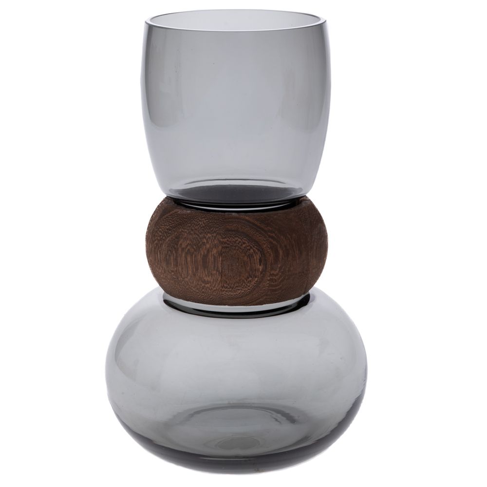 ΓΚΡΙ ΓΥΑΛΙΝΟ ΒΑΖΟ ΜΕ ΞΥΛΙΝΗ ΛΕΠΤΟΜΕΡΕΙΑ 16Χ26ΕΚ ΓΚΡΙ ΓΥΑΛΙΝΟ ΒΑΖΟ ΜΕ ΞΥΛΙΝΗ ΛΕΠΤΟΜΕΡΕΙΑ 16Χ26ΕΚ