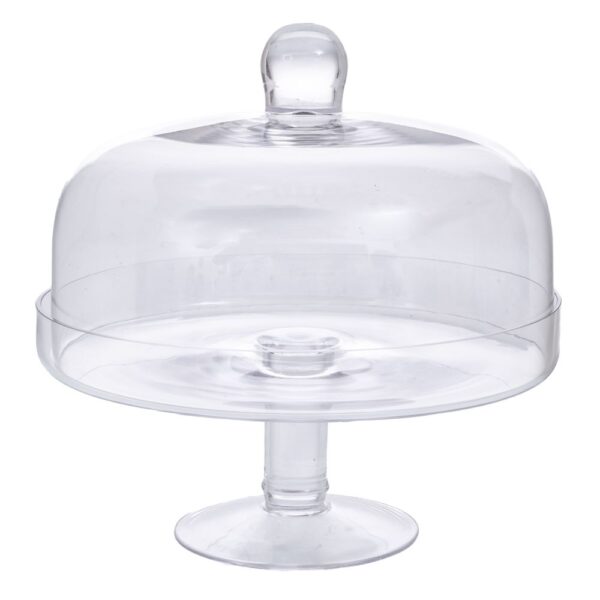 ΔΙΑΦΑΝΗ ΓΥΑΛΙΝΗ ΤΟΥΡΤΙΕΡΑ ΜΕ ΚΑΠΑΚΙ Φ24Χ24ΕΚ