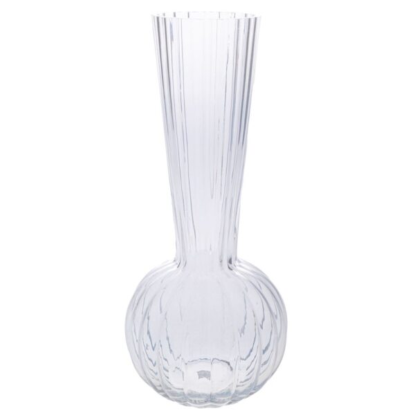 ΔΙΑΦΑΝΟ ΓΥΑΛΙΝΟ ΒΑΖΟ ΜΕ ΨΗΛΟ ΛΑΙΜΟ Φ14Χ33ΕΚ