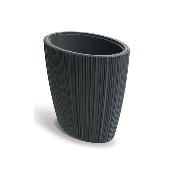 ORO OVAL ΣΚΟΥΡΟ ΓΚΡΙ ΠΛΑΣΤΙΚΟ ΚΑΣΠΩ 40Χ60Χ54ΕΚ