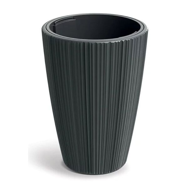 ORO ROUND ΣΚΟΥΡΟ ΓΚΡΙ ΠΛΑΣΤΙΚΟ ΚΑΣΠΩ Φ40Χ55ΕΚ