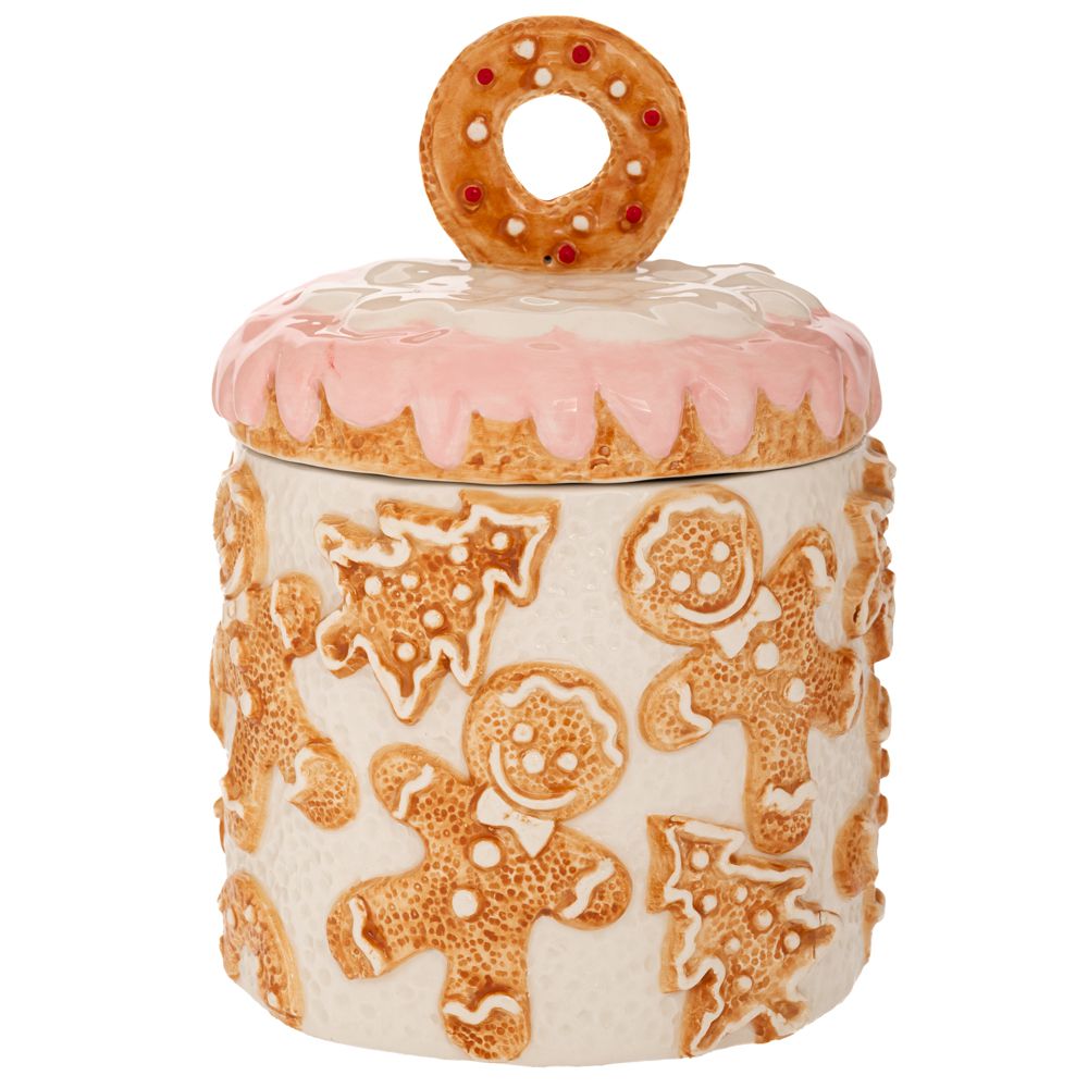 GINGERBREAD ΚΕΡΑΜΙΚΗ ΜΠΙΣΚΟΤΙΕΡΑ ΜΕ ΚΑΠΑΚΙ 15X15X22EK GINGERBREAD ΚΕΡΑΜΙΚΗ ΜΠΙΣΚΟΤΙΕΡΑ ΜΕ ΚΑΠΑΚΙ 15X15X22EK