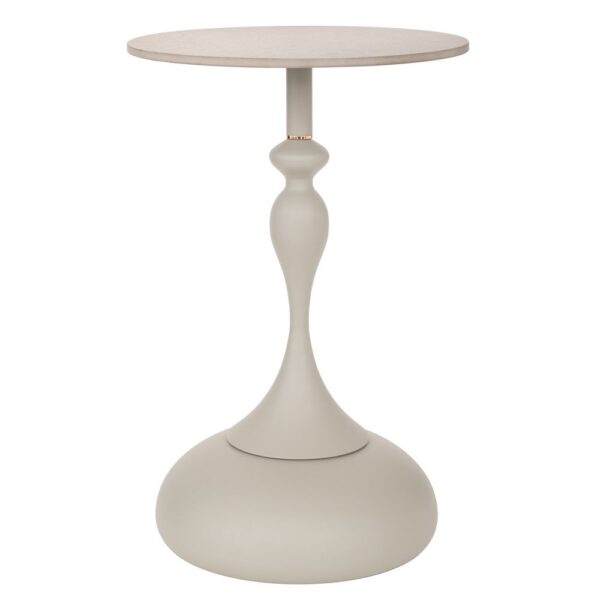 ΓΚΡΙ ΜΕΤΑΛΛΙΚΟ ΣΤΡΟΓΓΥΛΟ ΤΡΑΠΕΖΑΚΙ ΜΕ ΓΚΡΙ ΚΕΡΑΜΙΚΗ ΕΠΙΦΑΝΕΙΑ (ΕΦΕ ΜΑΡΜΑΡΟΥ) Φ40Χ68ΕΚ