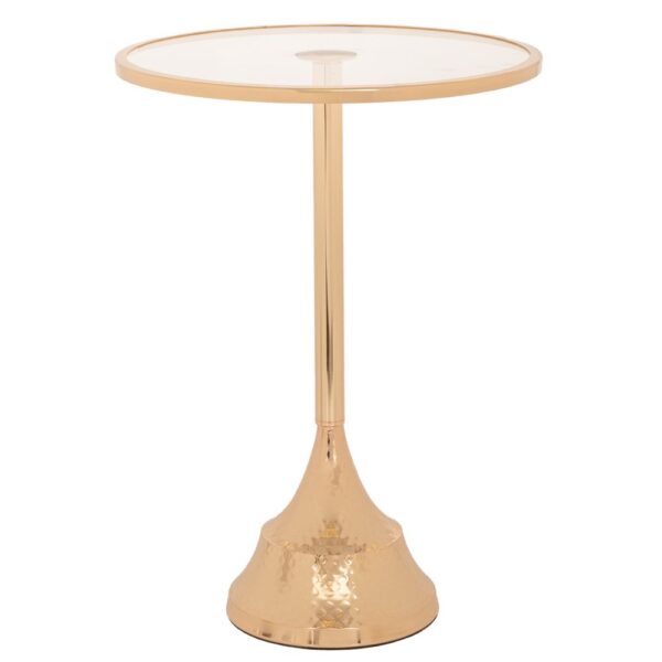 ΤΡΑΠΕΖΑΚΙ ΧΡΥΣΟ ΜΕΤΑΛΛΙΚΟ ΜΕ ΤΖΑΜΙ Φ35Χ47ΕΚ