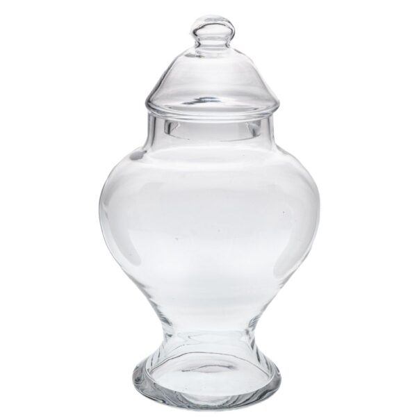 ΔΙΑΦΑΝΟ ΓΥΑΛΙΝΟ ΒΑΖΟ ΜΕ ΠΟΔΙ AND ΚΑΠΑΚΙ Φ15Χ30ΕΚ